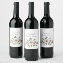 Étiquette de bouteille de vin pour la douche de ma