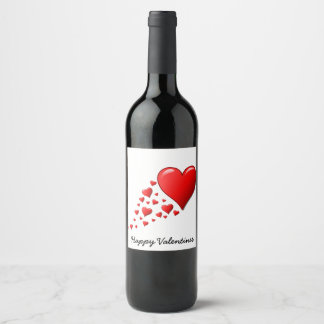 Étiquette Pour Bouteilles De Vin Étiquette de bouteille de vin pour la Saint-Valent