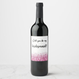 Étiquette Pour Bouteilles De Vin Étiquette de bouteille de vin 'Veux-tu être ma dem
