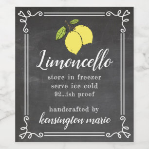 Étiquette Pour Bouteilles De Vin Étiquette de bouteille haute au look craie Limonce