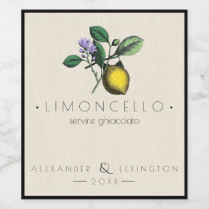 Étiquette Pour Bouteilles De Vin Étiquette de bouteille Limoncello