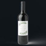 Étiquette Pour Bouteilles De Vin Étiquette de bouteille pour mariage vert avec save<br><div class="desc">Planifiez une célébration élégante avec ce design moderne que vos invités adoreront. 
Créé par © berryberrysweet . Les fichiers numériques imprimables sont disponibles ! Visitez notre site web sur www.berryberrysweet.com pour plus de détails !</div>