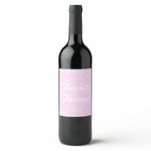 Étiquette de cadeau de bouteille de vin Friends Fo