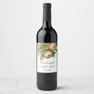 Étiquette Pour Bouteilles De Vin étiquette de cidre de pommes aquarelle