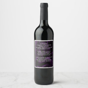 Étiquette Pour Bouteilles De Vin Étiquette de la bouteille de vin poème de fille