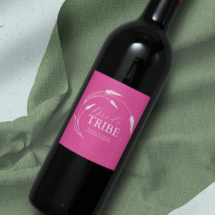 Étiquette Pour Bouteilles De Vin Étiquette de la proposition de servante d'informat
