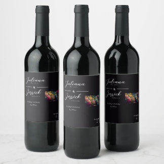 Étiquette Pour Bouteilles De Vin Étiquette de luxe pour bouteille de vin Mariage Co