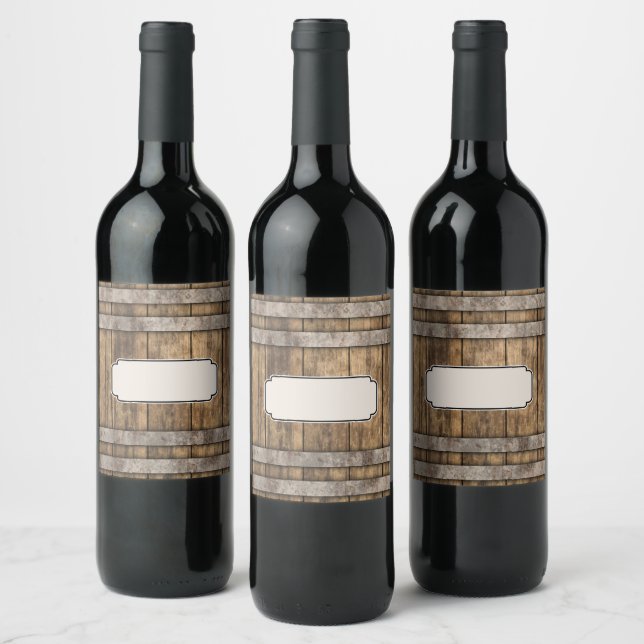 Étiquette Pour Bouteilles De Vin Étiquette de produit en tonneau de whisky (Bouteilles)