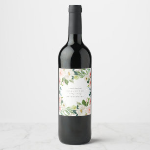 Étiquette Pour Bouteilles De Vin Étiquette de proposition de demoiselle d'honneur R