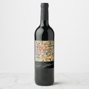 Étiquette Pour Bouteilles De Vin Étiquette de vin abstraite
