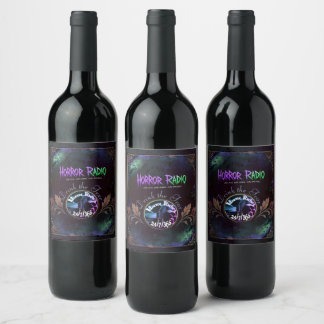 Étiquette Pour Bouteilles De Vin Étiquette de vin Boire la peur Radio Horreur