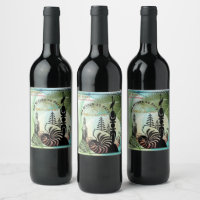 Étiquette de vin. Bon retour au pays