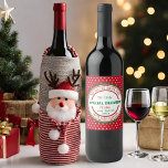 Étiquette Pour Bouteilles De Vin Étiquette de vin cadeau Père Noël Secret personnal<br><div class="desc">Personnalisez ce étiquette de vin pour un cadeau secret Père Noël parfait!</div>