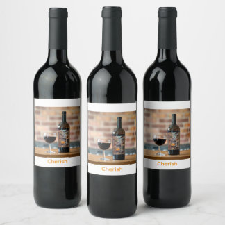 Étiquette Pour Bouteilles De Vin Étiquette de vin Cherish