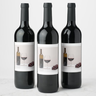 Étiquette Pour Bouteilles De Vin Étiquette de vin Coupe de Raisins