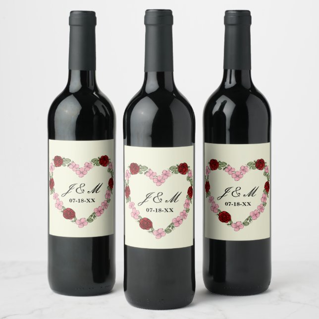 Étiquette Pour Bouteilles De Vin Étiquette de vin crème (Bouteilles)