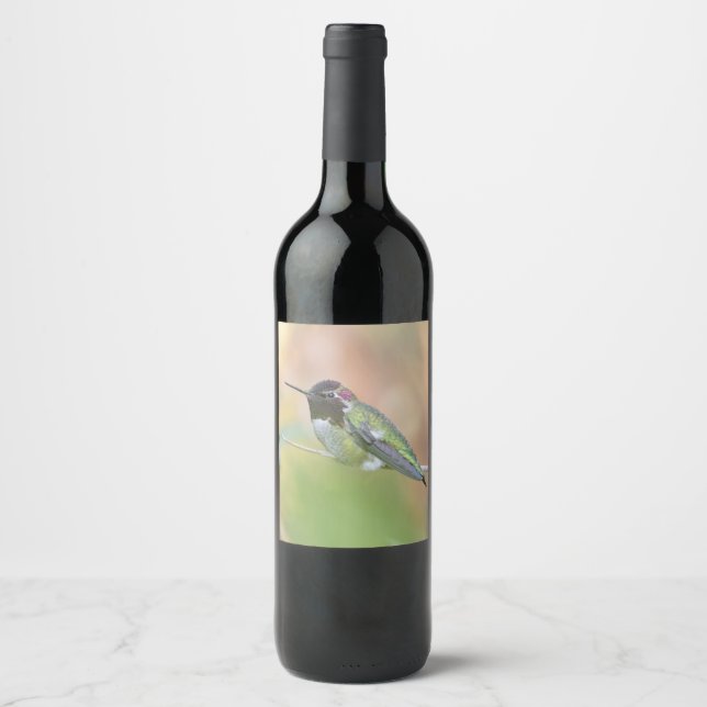 Étiquette Pour Bouteilles De Vin Étiquette de vin de colibri (Devant)