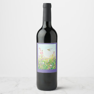 Étiquette Pour Bouteilles De Vin Étiquette de vin de colibri