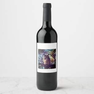 Étiquette Pour Bouteilles De Vin Étiquette de vin de hibou