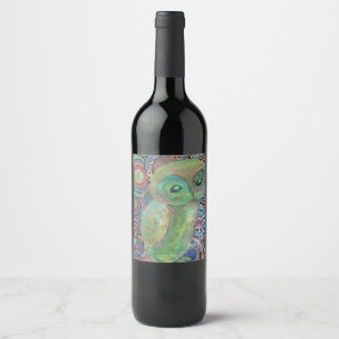Étiquette Pour Bouteilles De Vin étiquette de vin de hibou