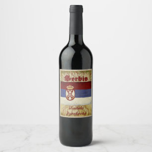 Étiquette Pour Bouteilles De Vin Étiquette de vin de la Serbie