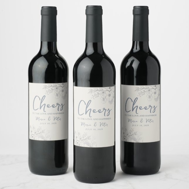 Étiquette Pour Bouteilles De Vin Étiquette de vin de mariage Cheers (Bouteilles)