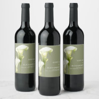 Étiquette de vin de mariage "Delicates Callas"