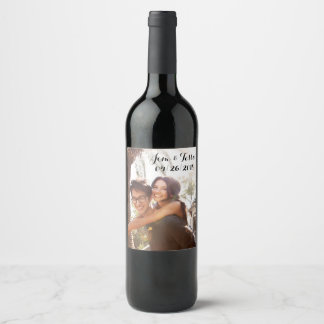 Étiquette Pour Bouteilles De Vin Étiquette de vin de mariage personnalisé