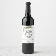 Étiquette de vin de mariage personnalisée pour amo