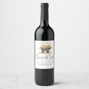 Étiquette Pour Bouteilles De Vin Étiquette de vin de mariage Rustic Country Chicken