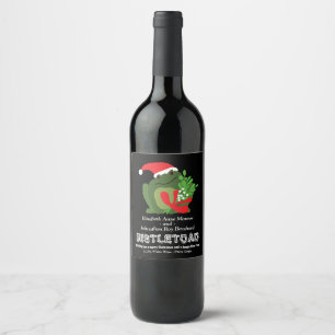 Étiquette Pour Bouteilles De Vin Étiquette de vin de Noël Mistle'toad