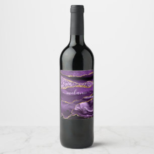 Étiquette Pour Bouteilles De Vin Étiquette de vin de Parties scintillant d'or viole
