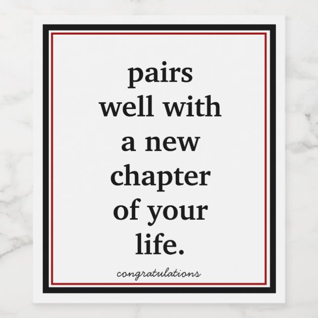 Étiquette Pour Bouteilles De Vin Étiquette de vin de retraite (Étiquettes simples)