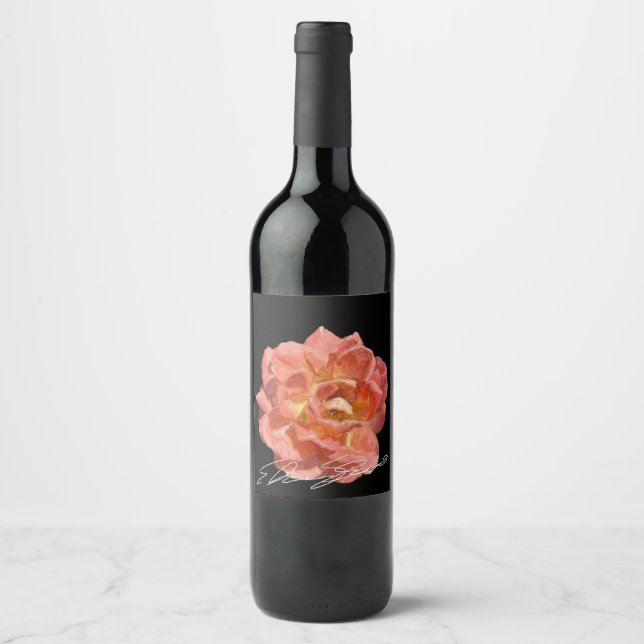 Étiquette Pour Bouteilles De Vin Étiquette de vin de signature (Devant)