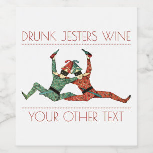 Étiquette Pour Bouteilles De Vin Étiquette de vin Drunk Jesters