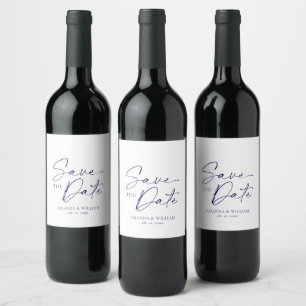 Étiquette Pour Bouteilles De Vin Étiquette de vin Élégante Blanche pour Sauvegarder