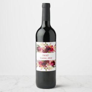 Étiquette Pour Bouteilles De Vin ÉTIQUETTE DE VIN - floral