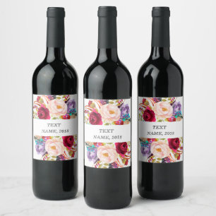 Étiquette Pour Bouteilles De Vin ÉTIQUETTE DE VIN - floral
