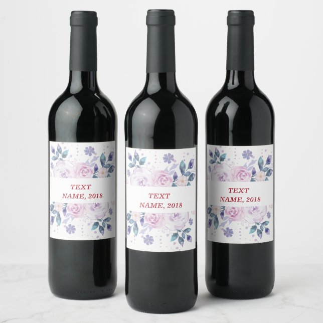 Étiquette Pour Bouteilles De Vin ÉTIQUETTE DE VIN - floral (Bouteilles)