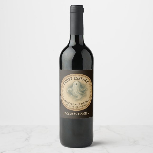Étiquette Pour Bouteilles De Vin Étiquette de vin Ghost Essence (Devant)