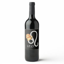 Étiquette de vin Lion