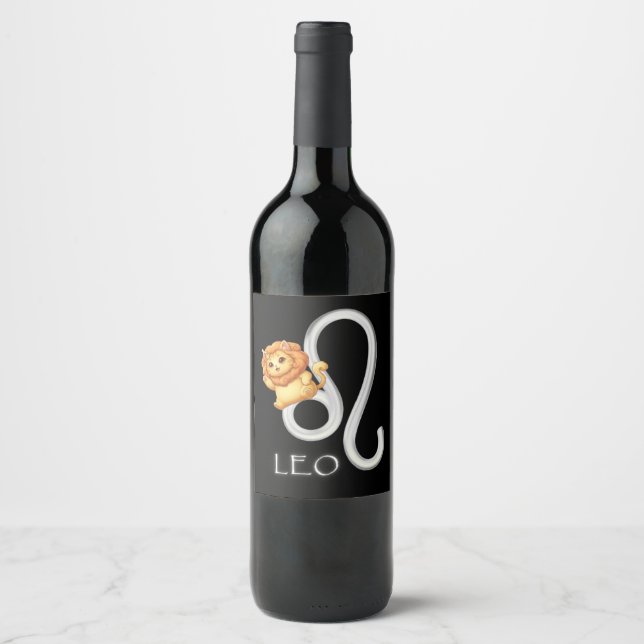 Étiquette Pour Bouteilles De Vin Étiquette de vin Lion (Devant)