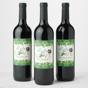 Étiquette Pour Bouteilles De Vin Étiquette de vin Lucky in Love