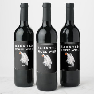 Étiquette Pour Bouteilles De Vin Étiquette de vin Maison Halloween