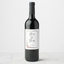 Étiquette de vin mariage