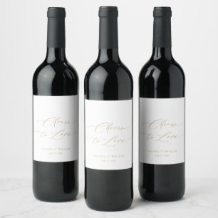 Étiquette Pour Bouteilles De Vin Étiquette de vin Mariage à l'amour