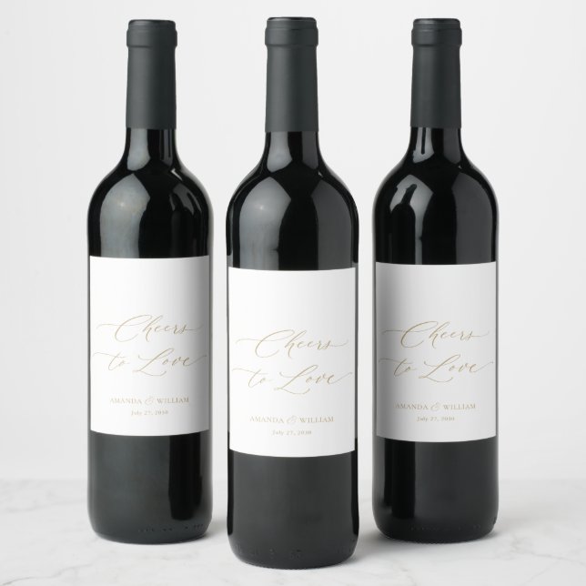 Étiquette Pour Bouteilles De Vin Étiquette de vin Mariage à l'amour (Bouteilles)