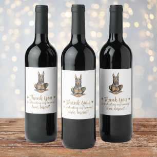Étiquette Pour Bouteilles De Vin Étiquette de vin Mariage chien personnalisé