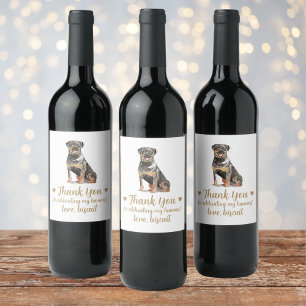 Étiquette Pour Bouteilles De Vin Étiquette de vin Mariage chien personnalisé
