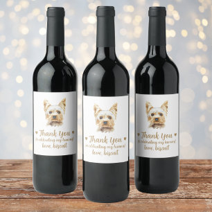 Étiquette Pour Bouteilles De Vin Étiquette de vin Mariage chien personnalisé